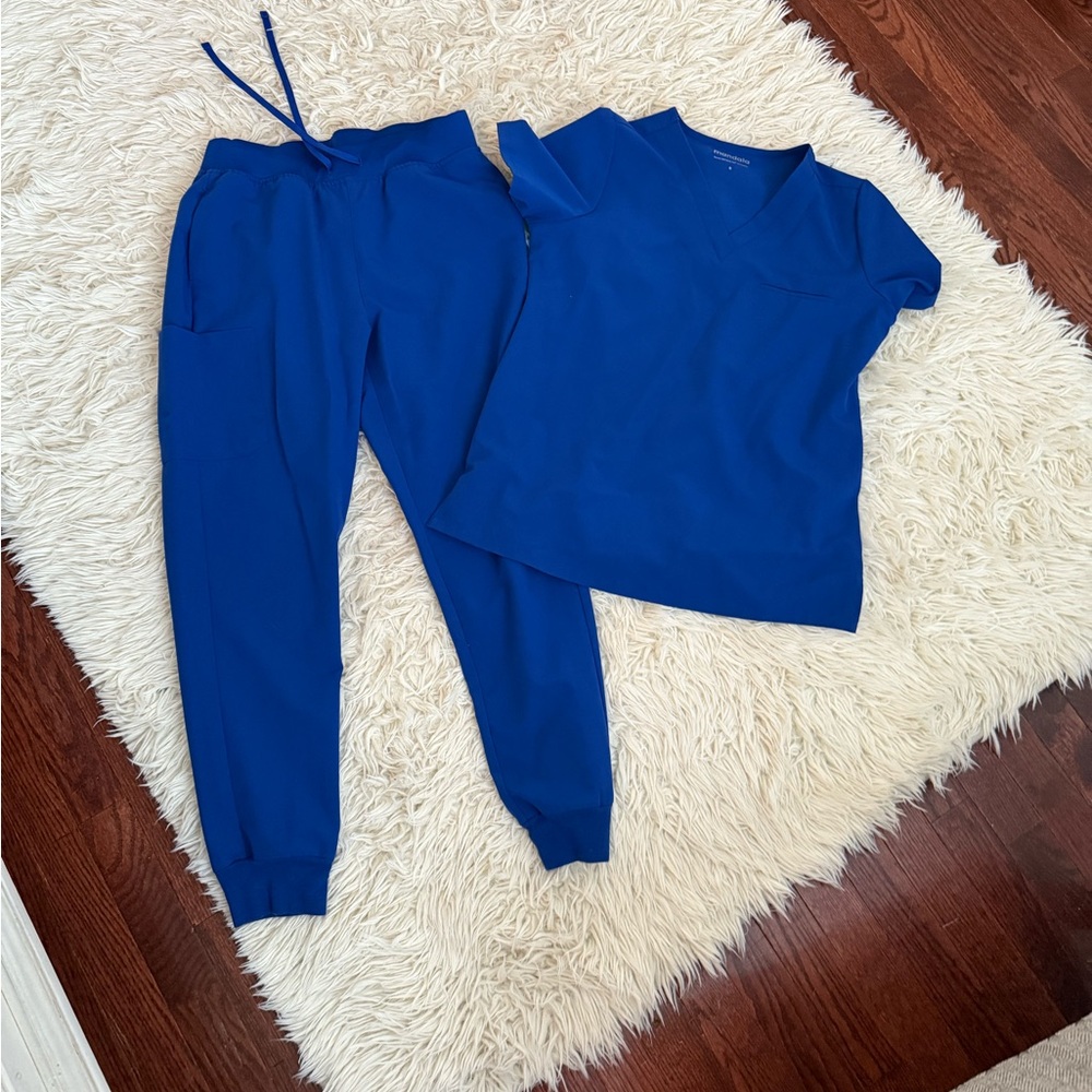 Vibrant Blue Scrub Set